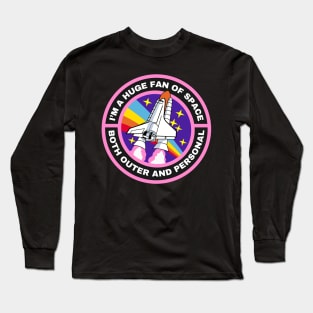 huge fan of space, both outer and personal | introvert Long Sleeve T-Shirt